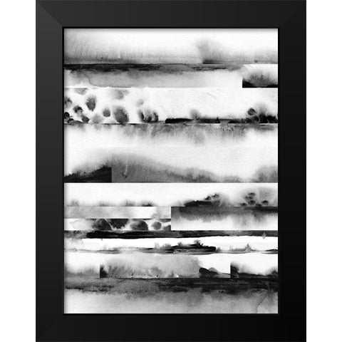Litmus Layers I Black Modern Wood Framed Art Print by Vess, June Erica