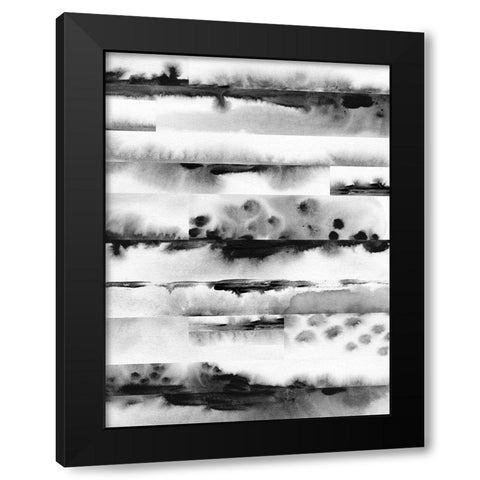 Litmus Layers II Black Modern Wood Framed Art Print by Vess, June Erica