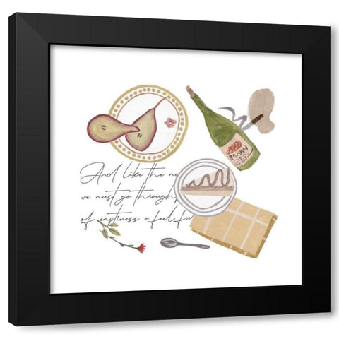 Autumn Baking Diary II Black Modern Wood Framed Art Print with Double Matting by Wang, Melissa
