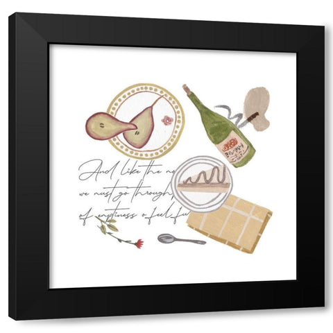 Autumn Baking Diary II Black Modern Wood Framed Art Print by Wang, Melissa