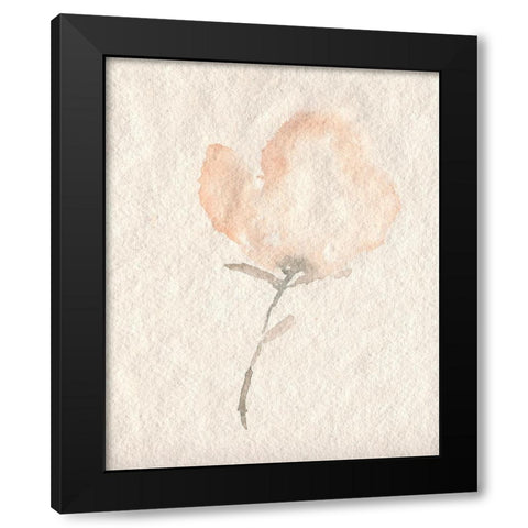 Fleur Petite II Black Modern Wood Framed Art Print with Double Matting by Goldberger, Jennifer