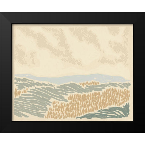 Paysage de Rouen I Black Modern Wood Framed Art Print by Green, Jacob