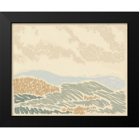 Paysage de Rouen II Black Modern Wood Framed Art Print by Green, Jacob