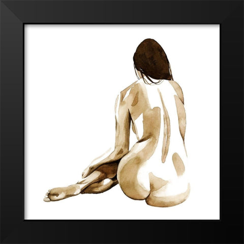 With Herself II Black Modern Wood Framed Art Print by Popp, Grace
