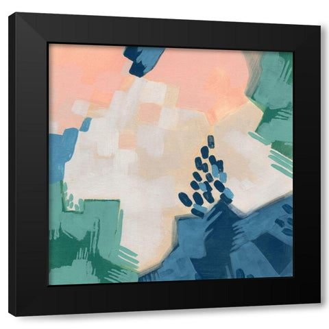 Pixel Data II Black Modern Wood Framed Art Print by Vess, June Erica