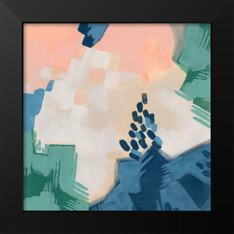 Pixel Data II Black Modern Wood Framed Art Print by Vess, June Erica