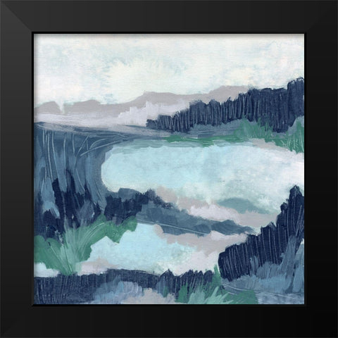 Blue Marsh Grove I Black Modern Wood Framed Art Print by Vess, June Erica