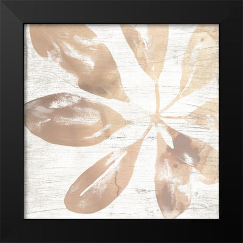 Neutral Palm Fossil III Black Modern Wood Framed Art Print by Vess, June Erica