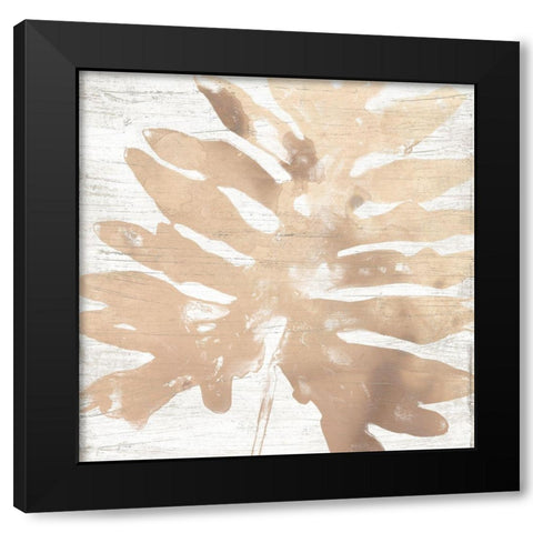 Neutral Palm Fossil V Black Modern Wood Framed Art Print by Vess, June Erica