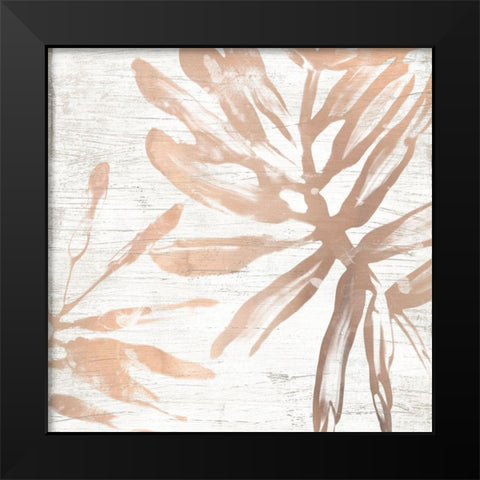 Neutral Palm Fossil VI Black Modern Wood Framed Art Print by Vess, June Erica