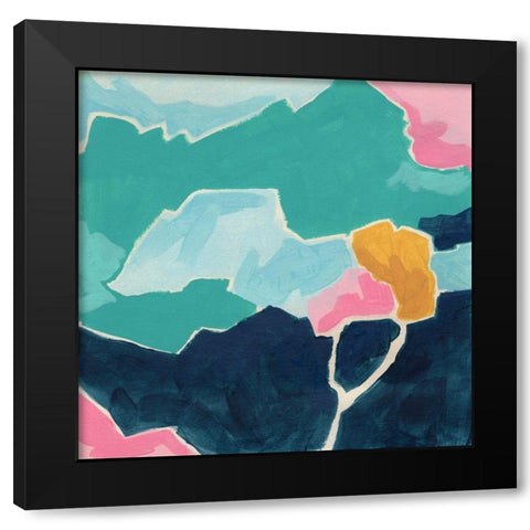 Candyscape I Black Modern Wood Framed Art Print with Double Matting by Vess, June Erica