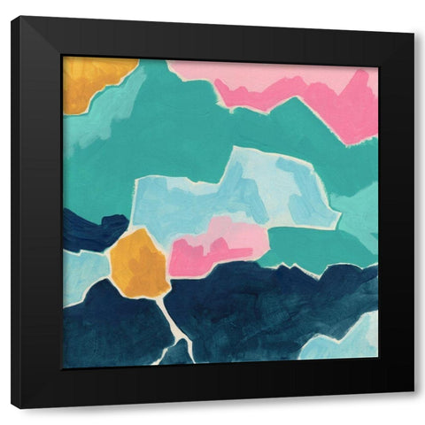 Candyscape II Black Modern Wood Framed Art Print by Vess, June Erica