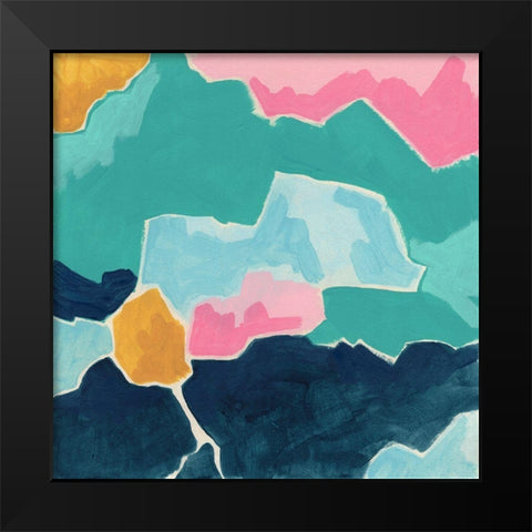 Candyscape II Black Modern Wood Framed Art Print by Vess, June Erica