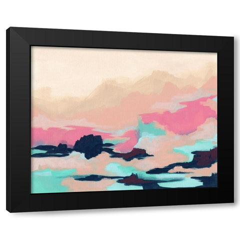 Calypso Coast II Black Modern Wood Framed Art Print by Vess, June Erica