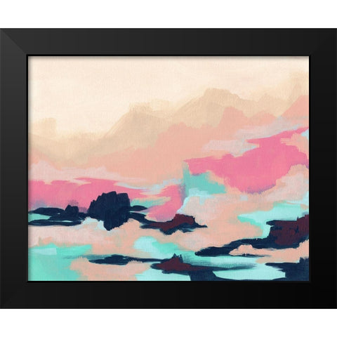 Calypso Coast II Black Modern Wood Framed Art Print by Vess, June Erica