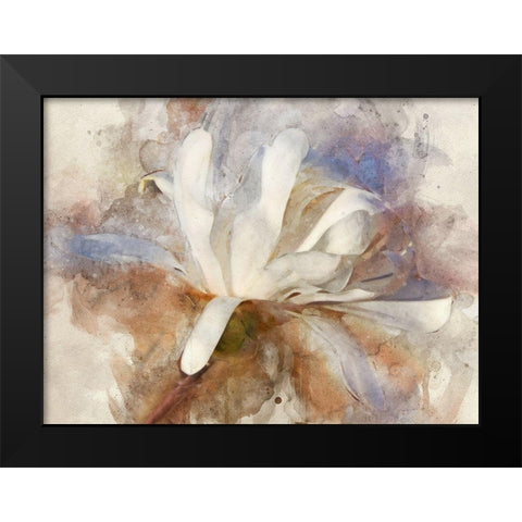 Playful Petals III Black Modern Wood Framed Art Print by Robertson, Leda