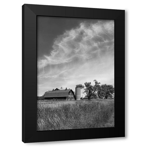 Farm Serenity I Black Modern Wood Framed Art Print with Double Matting by Robertson, Leda