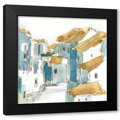 Nerja Moment II Black Modern Wood Framed Art Print with Double Matting by Dixon, Samuel