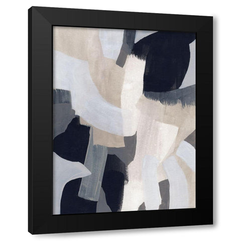 Neutral Veil I Black Modern Wood Framed Art Print by Vess, June Erica