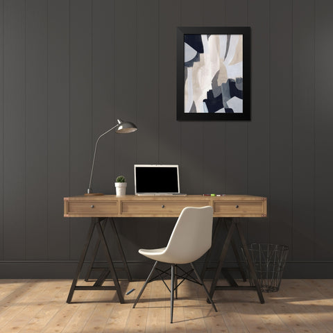 Neutral Veil II Black Modern Wood Framed Art Print by Vess, June Erica