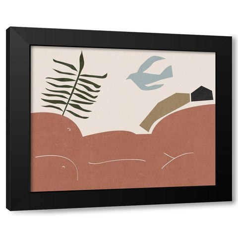Other Land I Black Modern Wood Framed Art Print with Double Matting by Wang, Melissa