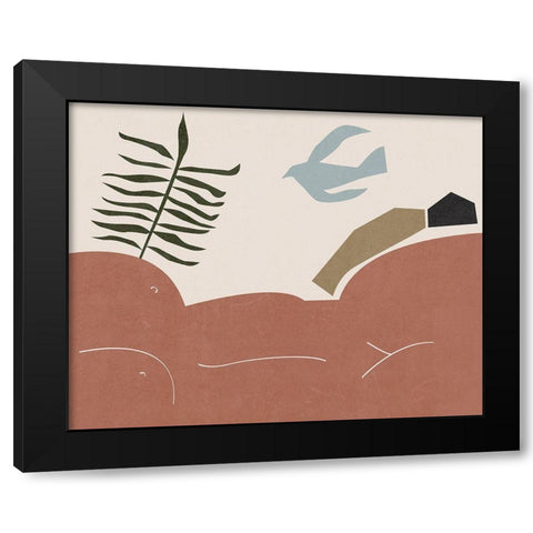 Other Land I Black Modern Wood Framed Art Print by Wang, Melissa