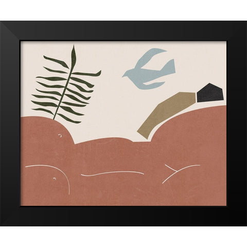 Other Land I Black Modern Wood Framed Art Print by Wang, Melissa