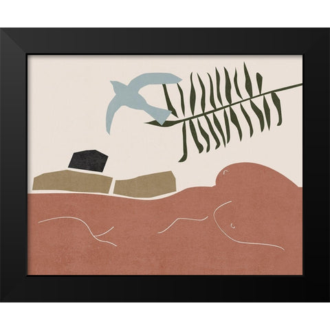 Other Land II Black Modern Wood Framed Art Print by Wang, Melissa