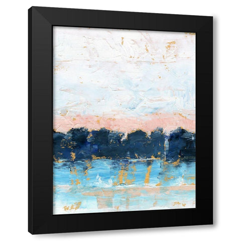 Indigo Treeline I Black Modern Wood Framed Art Print by Harper, Ethan