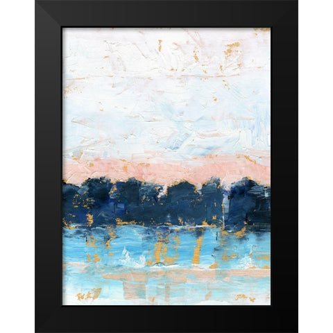 Indigo Treeline I Black Modern Wood Framed Art Print by Harper, Ethan