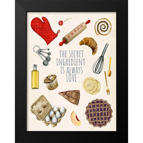 Secret Ingredient I Black Modern Wood Framed Art Print by Popp, Grace