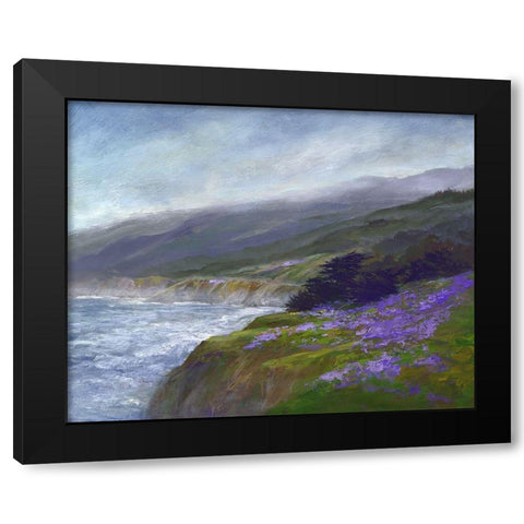 Montara Black Modern Wood Framed Art Print with Double Matting by Finch, Sheila