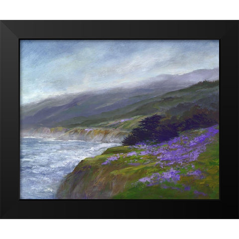 Montara Black Modern Wood Framed Art Print by Finch, Sheila