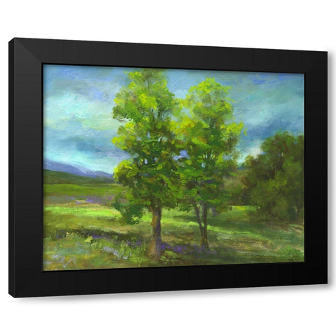 Two Sisters Black Modern Wood Framed Art Print by Finch, Sheila