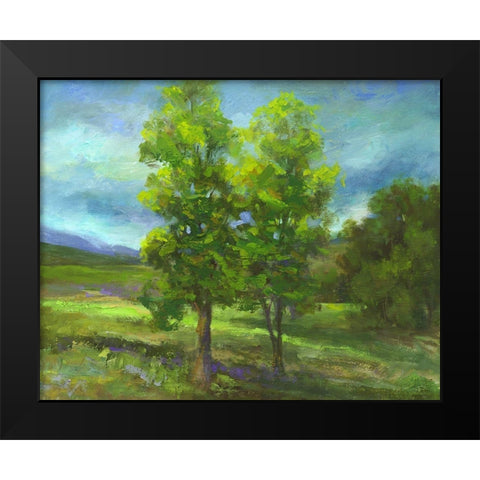 Two Sisters Black Modern Wood Framed Art Print by Finch, Sheila