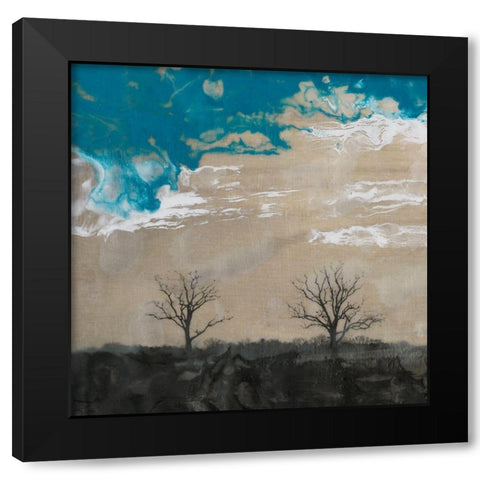 Two Trees II Black Modern Wood Framed Art Print with Double Matting by Ludwig, Alicia
