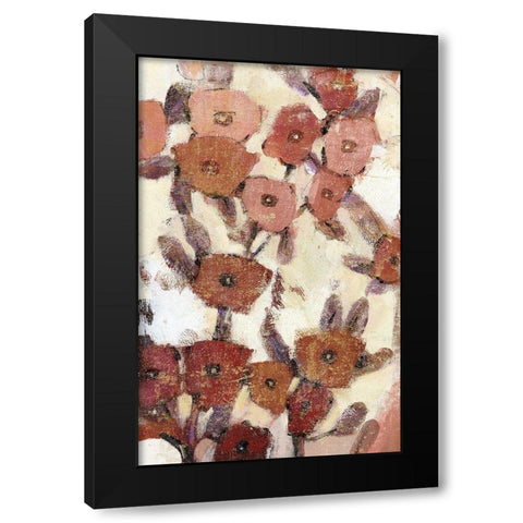 Floral Patterns I Black Modern Wood Framed Art Print with Double Matting by OToole, Tim