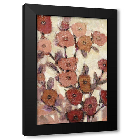 Floral Patterns II Black Modern Wood Framed Art Print with Double Matting by OToole, Tim