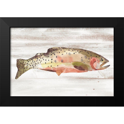 Spotted Trout II Black Modern Wood Framed Art Print by Warren, Annie