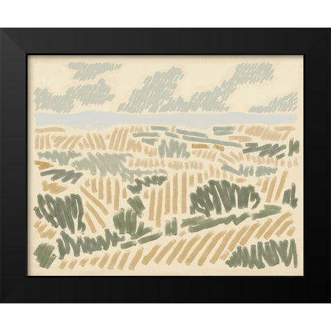 Paysage de Montpellier I Black Modern Wood Framed Art Print by Green, Jacob