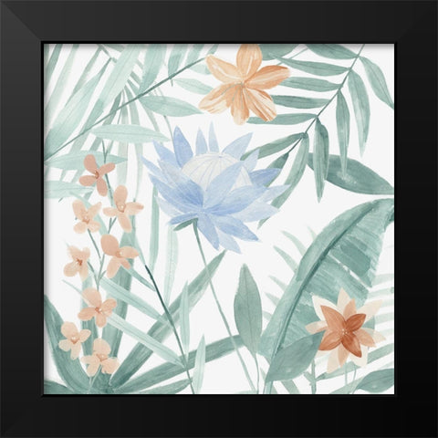 Tropical Welcome I Black Modern Wood Framed Art Print by Warren, Annie