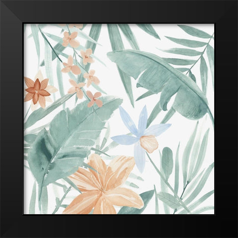Tropical Welcome II Black Modern Wood Framed Art Print by Warren, Annie