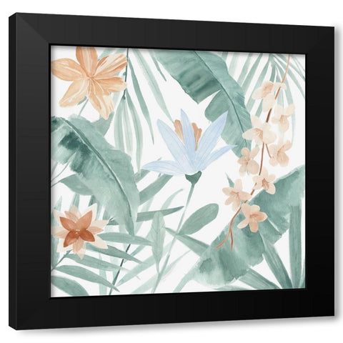 Tropical Welcome III Black Modern Wood Framed Art Print with Double Matting by Warren, Annie