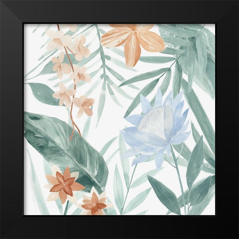Tropical Welcome IV Black Modern Wood Framed Art Print by Warren, Annie
