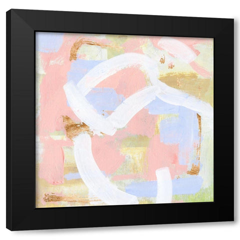 Champagne Blush I Black Modern Wood Framed Art Print with Double Matting by Wang, Melissa