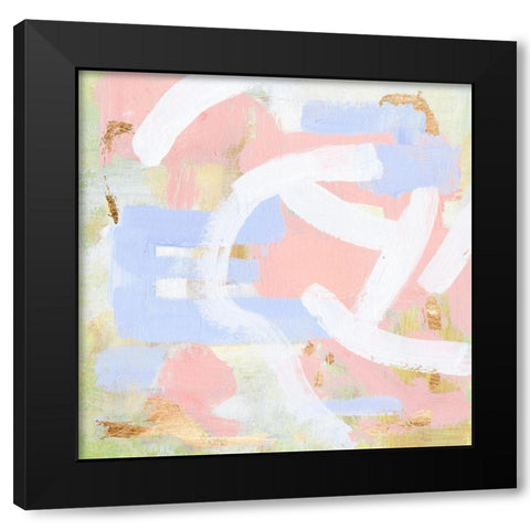 Champagne Blush II Black Modern Wood Framed Art Print with Double Matting by Wang, Melissa