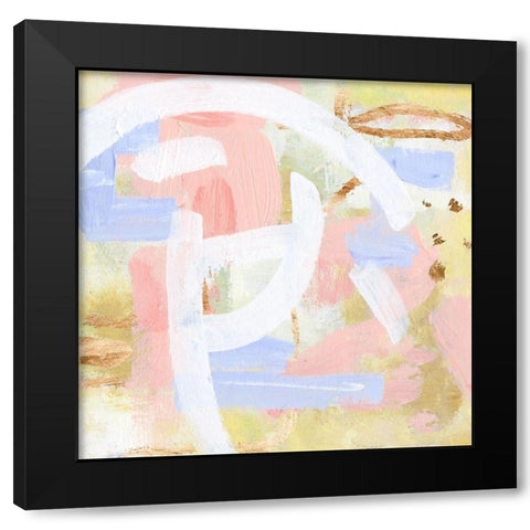 Champagne Blush III Black Modern Wood Framed Art Print by Wang, Melissa