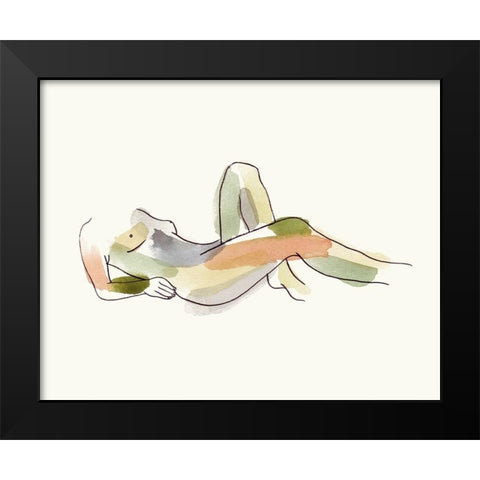 Nude I Black Modern Wood Framed Art Print by Wang, Melissa