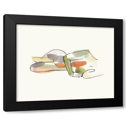 Nude II Black Modern Wood Framed Art Print by Wang, Melissa