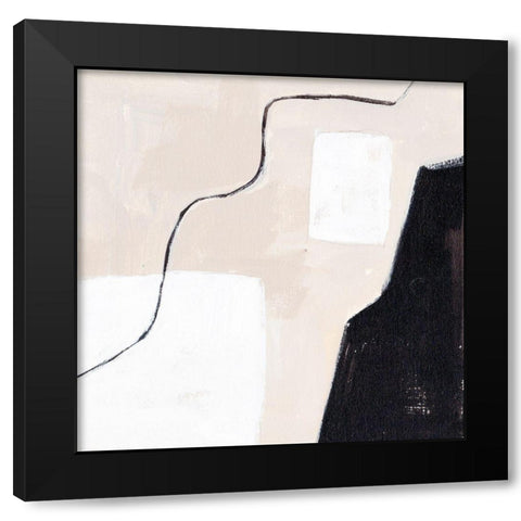 Beach Bricks II Black Modern Wood Framed Art Print with Double Matting by Wang, Melissa